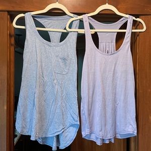 Two Lululemon racer back tank tops